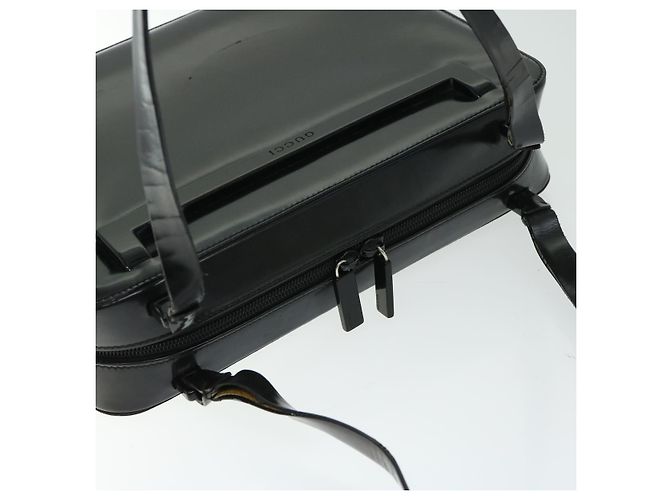 Borsa a mano in pelle nera GUCCI 001 3091 002113 Auth im458 Nero - vista 6