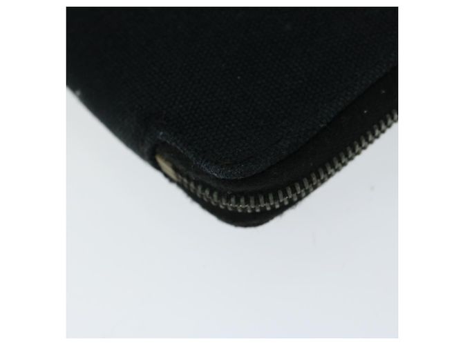 Hermès HERMES Fourre Tout Perth GM Portafoglio Lungo Canvas Nero Auth bs11999 - vista 10