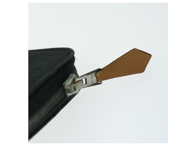 Hermès HERMES Fourre Tout Perth GM Portafoglio Lungo Canvas Nero Auth bs11999 - vista 12