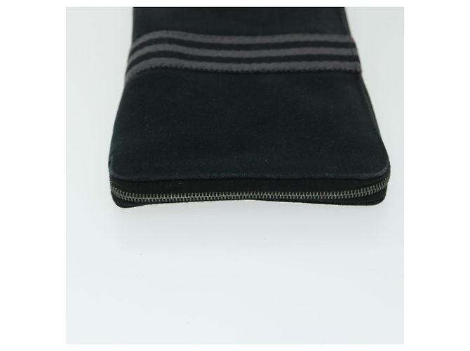 Hermès HERMES Fourre Tout Perth GM Portafoglio Lungo Canvas Nero Auth bs11999 - vista 4