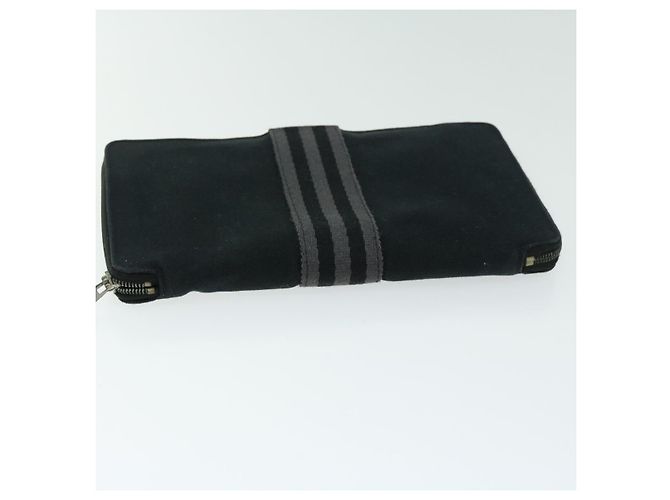 Hermès HERMES Fourre Tout Perth GM Portafoglio Lungo Canvas Nero Auth bs11999 - vista 7