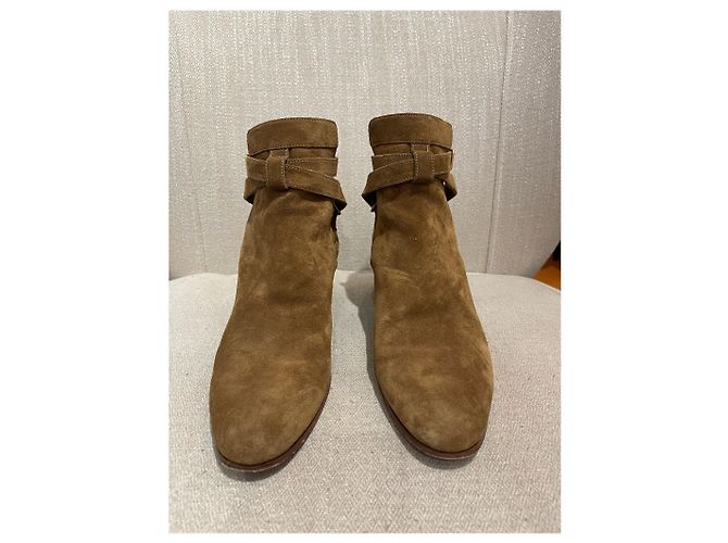 SAINT LAURENT Botines T.EU 37 Ante Camello - vista 3