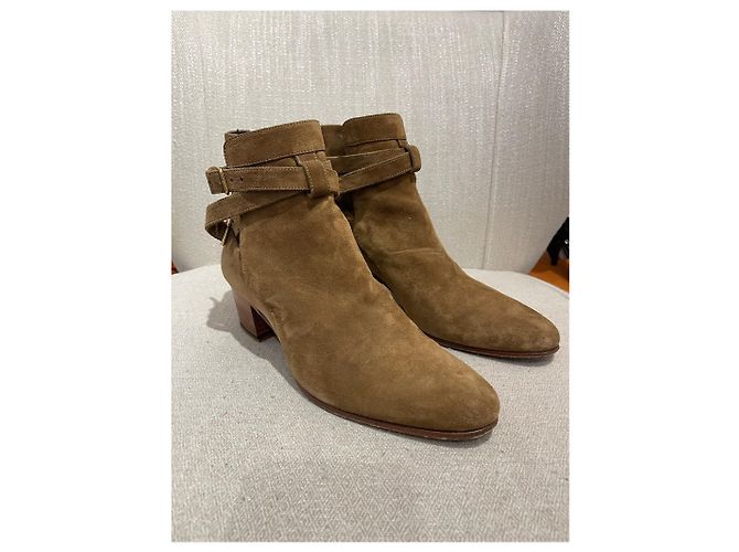SAINT LAURENT Botines T.EU 37 Ante Camello - vista 4