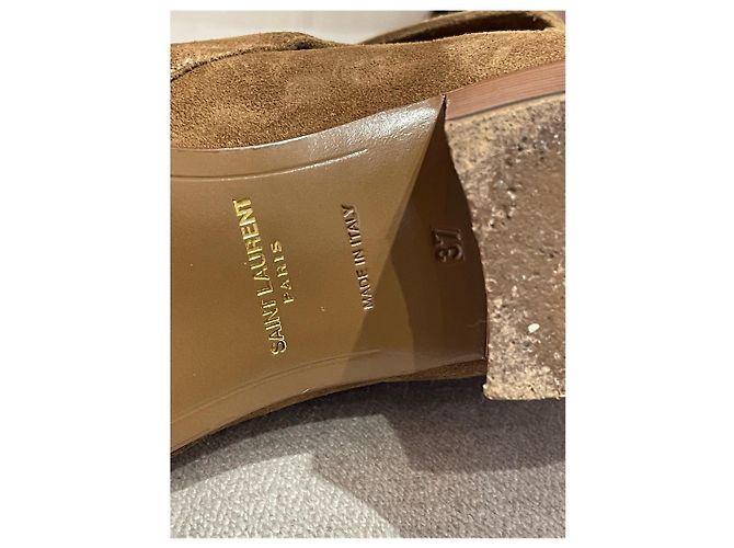 SAINT LAURENT Botines T.EU 37 Ante Camello - vista 8