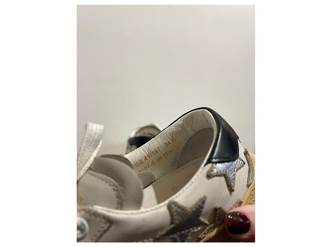 Sneakers SAINT LAURENT T.EU 34.5 Pelle Bianco - vista 5