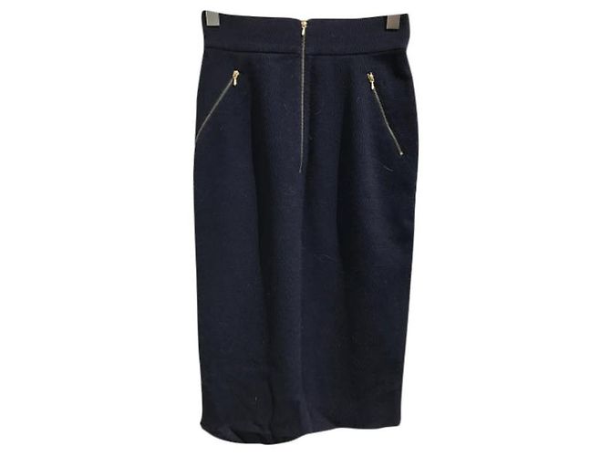 Faldas CHANEL T.Internacional S Lana Azul - vista 6