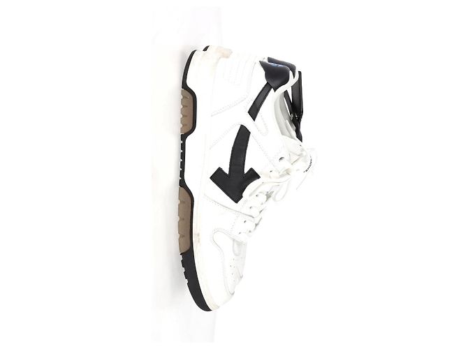 Off White Baskets à lacets Off-White Out of Office en cuir blanc - vue 10