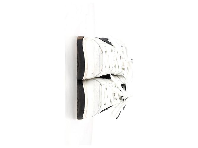 Off White Baskets à lacets Off-White Out of Office en cuir blanc - vue 11