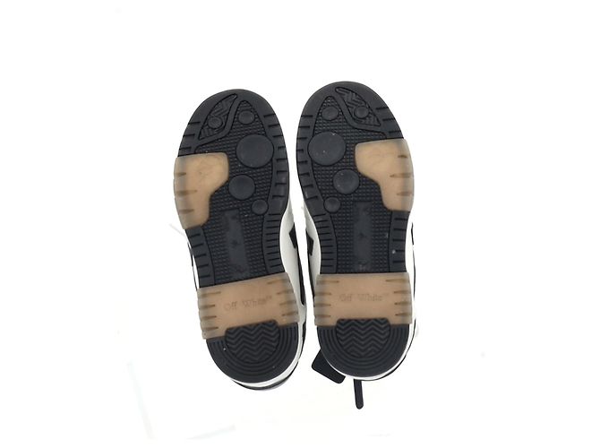Off White Baskets à lacets Off-White Out of Office en cuir blanc - vue 15