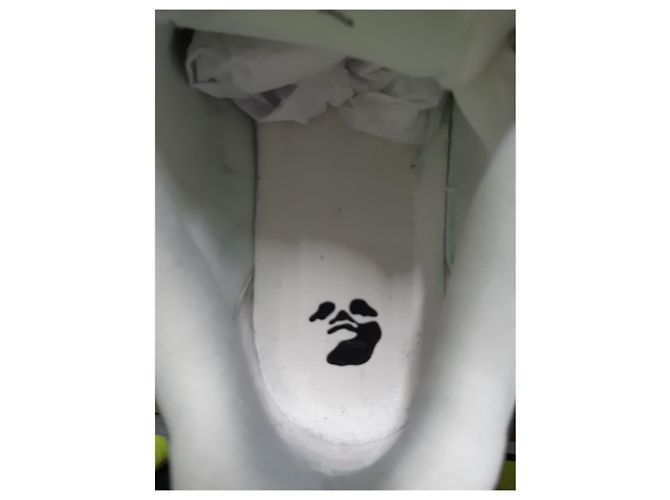 Off White Baskets à lacets Off-White Out of Office en cuir blanc - vue 17