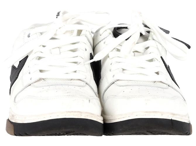 Off White Baskets à lacets Off-White Out of Office en cuir blanc - vue 2