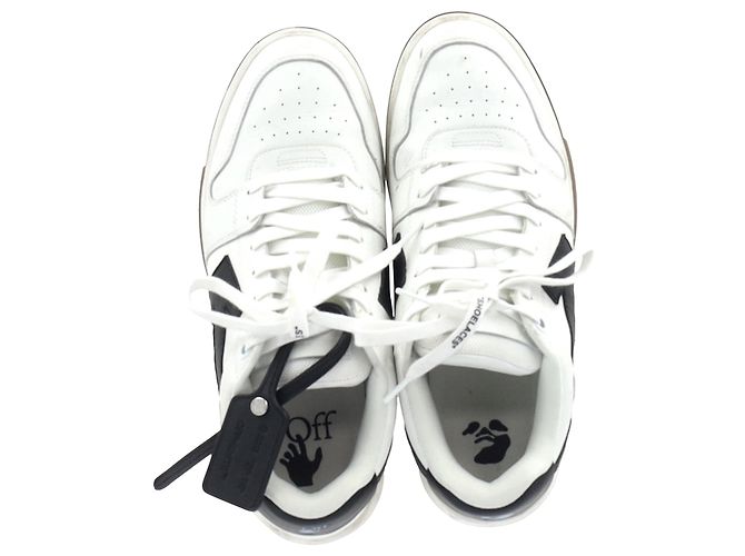 Off White Baskets à lacets Off-White Out of Office en cuir blanc - vue 3