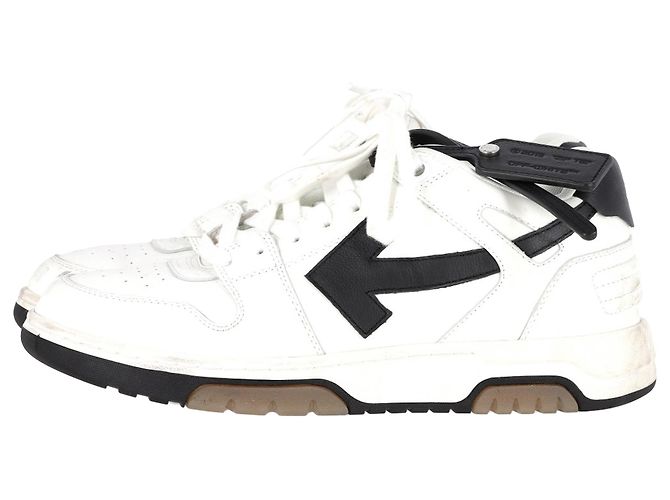 Off White Baskets à lacets Off-White Out of Office en cuir blanc - vue 4
