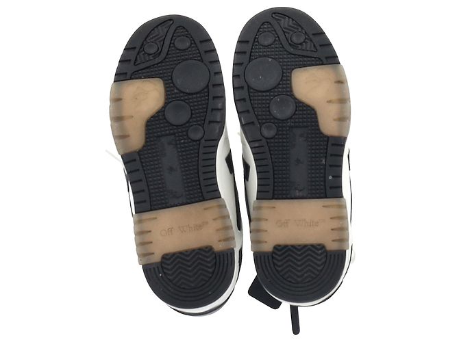 Off White Baskets à lacets Off-White Out of Office en cuir blanc - vue 6