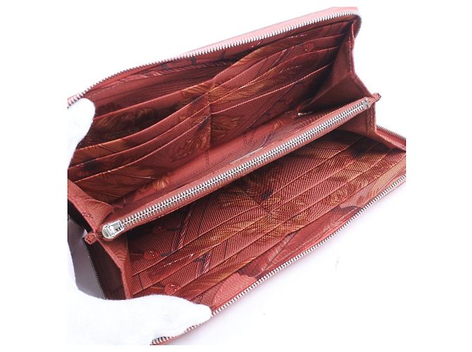 Hermès Portafoglio Lungo Azap in Seta Hermes Rosa - vista 6
