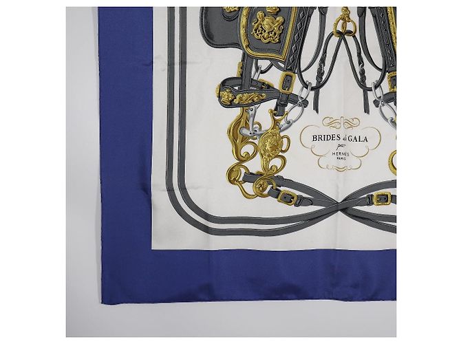 Hermès Hermes Silk Scarf Brides de Gala Blue - view 4