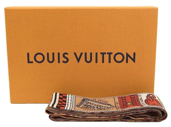 Bufanda de seda bandeau Louis Vuitton M70856 Castaño - vista 6