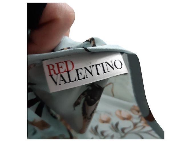Vestido Mini Impreso Red Valentino en Poliéster Turquesa - vista 3