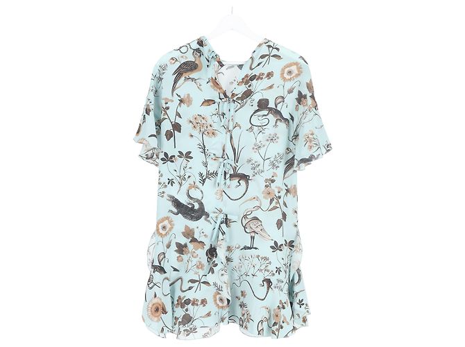 Vestido Mini Impreso Red Valentino en Poliéster Turquesa - vista 4