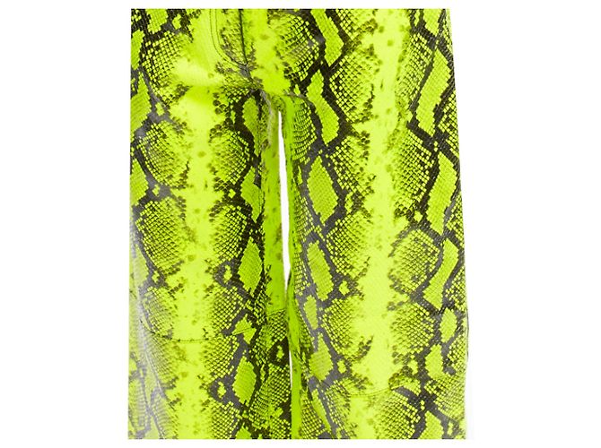 Off White Calças largas de couro neon Off Virgil Abloh - vista 2