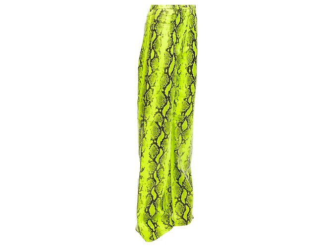 Off White Calças largas de couro neon Off Virgil Abloh - vista 3