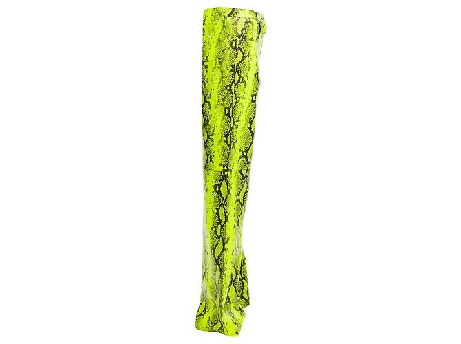 Off White Calças largas de couro neon Off Virgil Abloh - vista 4