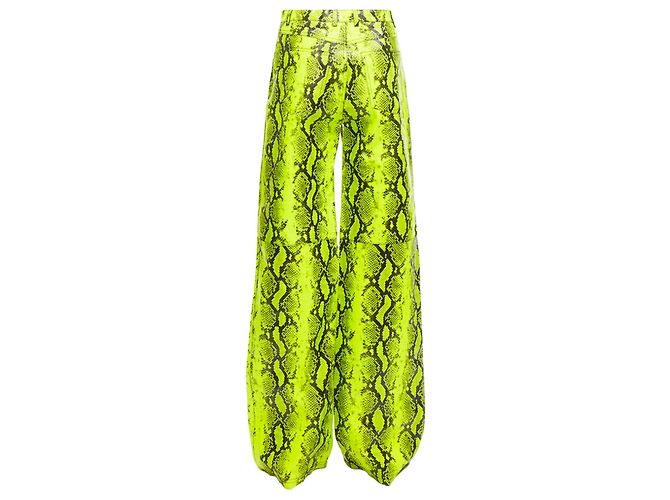 Off White Calças largas de couro neon Off Virgil Abloh - vista 5