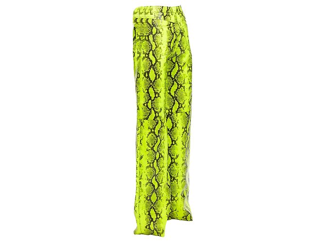 Off White Calças largas de couro neon Off Virgil Abloh - vista 6
