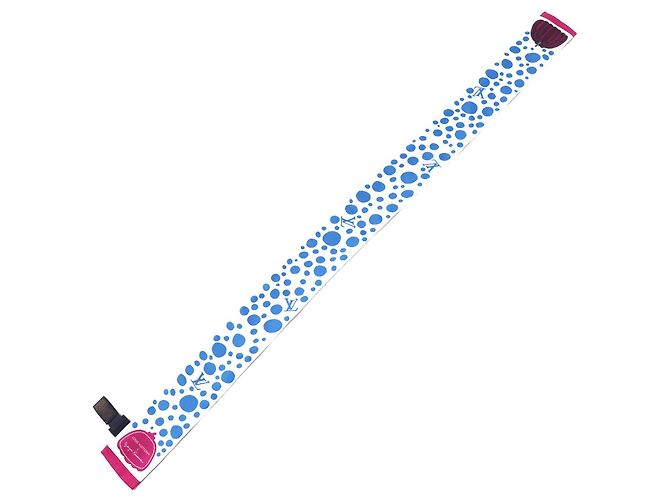 Bufanda de seda Louis Vuitton Yayoi Kusama M78290 Azul - vista 4