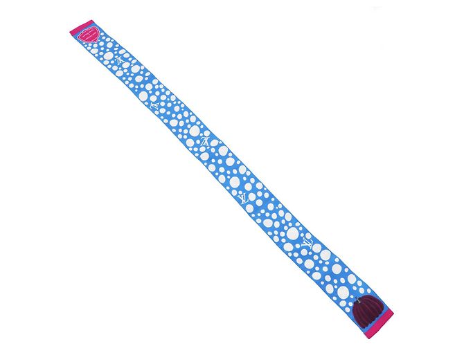 Bufanda de seda Louis Vuitton Yayoi Kusama M78290 Azul - vista 5