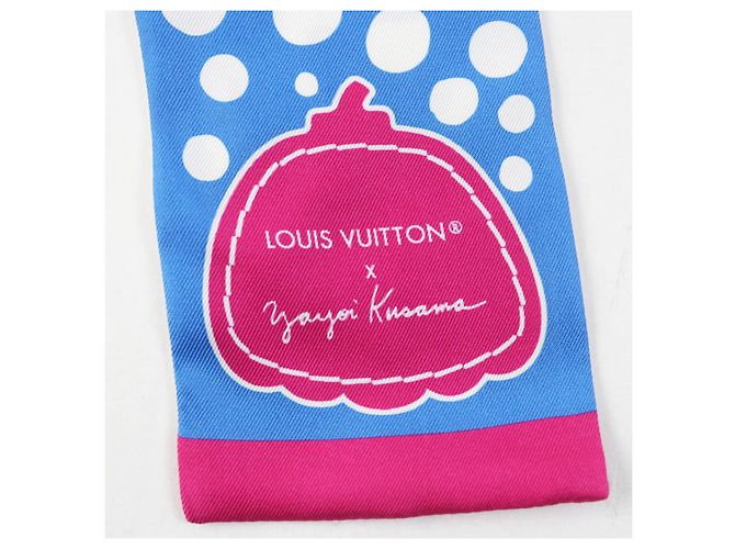 Bufanda de seda Louis Vuitton Yayoi Kusama M78290 Azul - vista 6