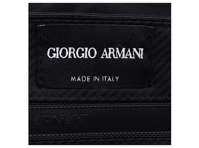 Pantaloni a gamba larga Giorgio Armani in cupro nero - vista 4