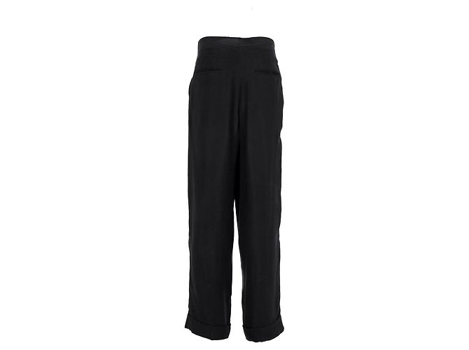 Pantaloni a gamba larga Giorgio Armani in cupro nero - vista 8