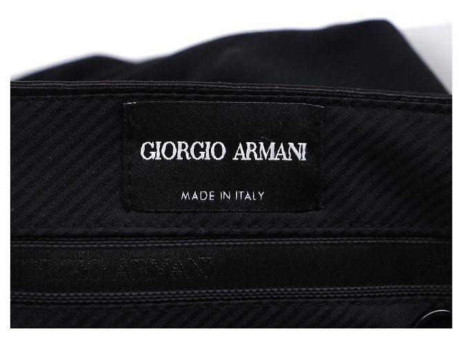 Pantaloni a gamba larga Giorgio Armani in cupro nero - vista 9