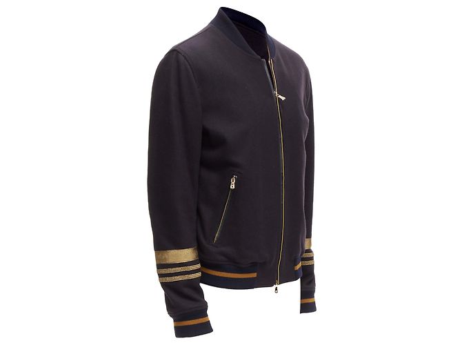 Dolce & Gabbana virgin wool military trim cuffed bomber jacket - view 4