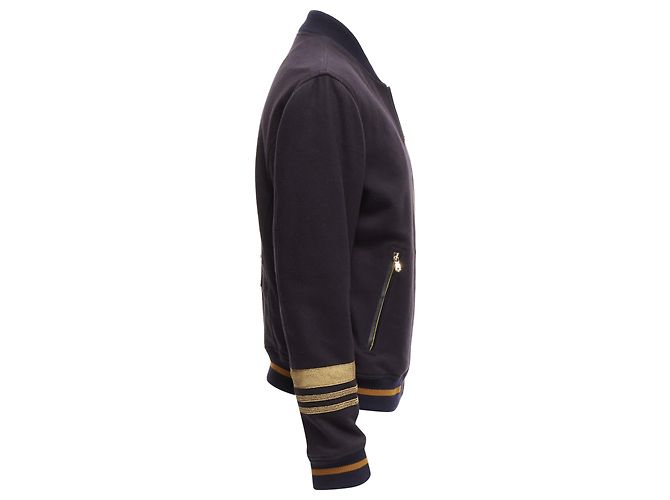 Dolce & Gabbana virgin wool military trim cuffed bomber jacket - view 5