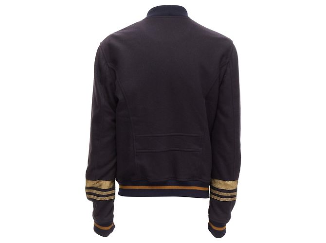 Dolce & Gabbana virgin wool military trim cuffed bomber jacket - view 6