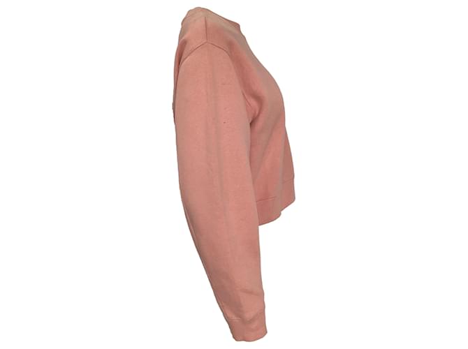 Pull ras du cou Acne Studios en coton rose Marron - vue 3