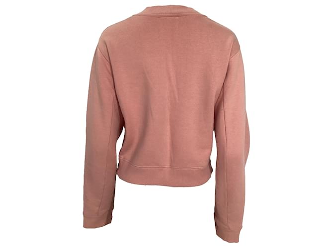 Pull ras du cou Acne Studios en coton rose Marron - vue 4