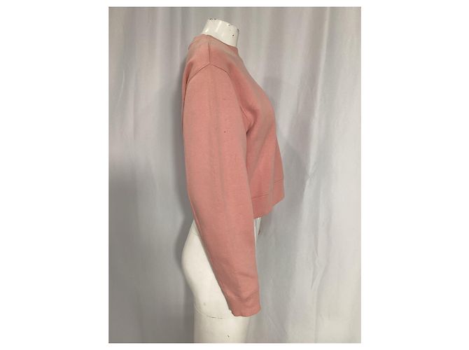 Pull ras du cou Acne Studios en coton rose Marron - vue 9