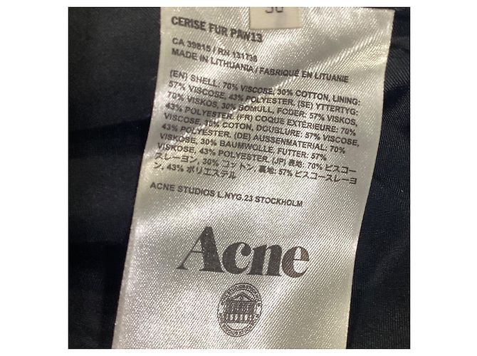 Falda lápiz midi de piel sintética en viscosa negra de Acne Studios Negro - vista 4