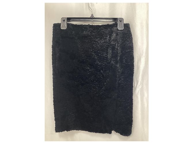 Falda lápiz midi de piel sintética en viscosa negra de Acne Studios Negro - vista 6