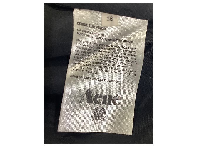 Falda lápiz midi de piel sintética en viscosa negra de Acne Studios Negro - vista 8