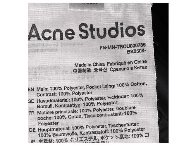 Acne Studios gerade Jogginghosen aus schwarzem Polyester - Ansicht 5