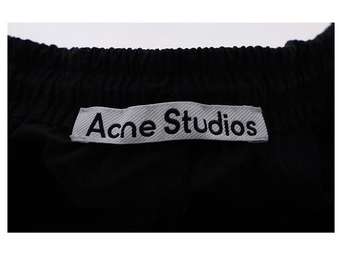 Acne Studios gerade Jogginghosen aus schwarzem Polyester - Ansicht 9