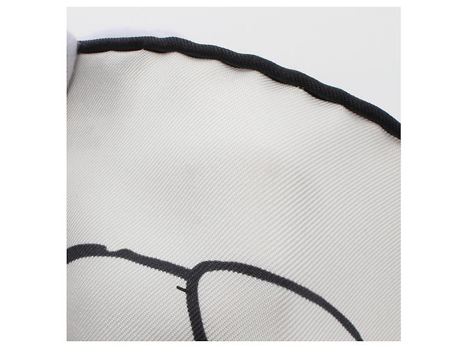 Hermès Bufanda de seda Hermes MILLE ET UN LAPINS Blanco - vista 4