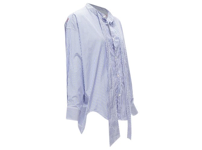 Camisa oversized a rayas con logo BB de Balenciaga Demna - vista 4