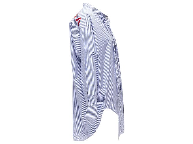 Camisa oversized a rayas con logo BB de Balenciaga Demna - vista 5