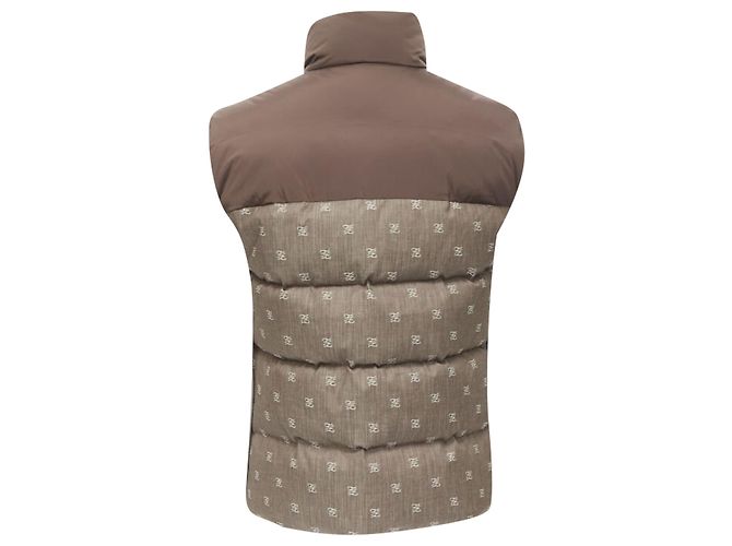 Fendi FF Zucca monogram jacquard cotton down puffer vest jacket - view 5