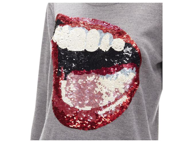 Markus Lupfer Strickpullover mit Lippen und Pailletten - Ansicht 2